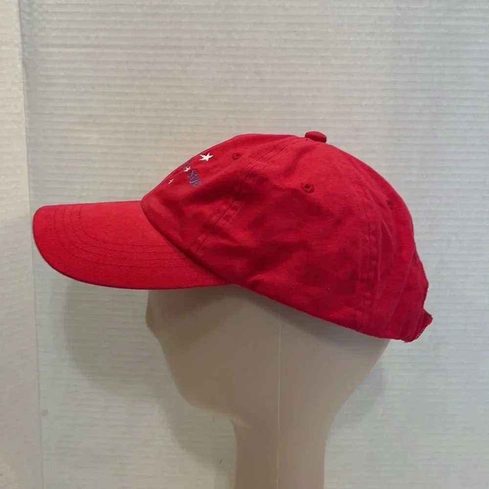 American Girl red Sparkle Spirit Style baseball cap hat adjustable